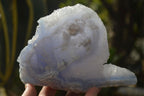 Natural Etched Blue Chalcedony Specimens x 2 From Nsanje, Malawi - Toprock Gemstones and Minerals 