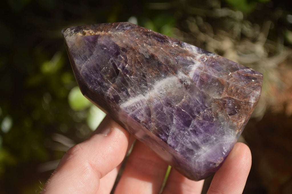 Polished  Stunning Chevron Amethyst Points x 6 From Zambia - Toprock Gemstones and Minerals 