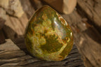Polished  Green Opal Standing Free Forms  x 2 From Antsirabe, Madagascar - Toprock Gemstones and Minerals 