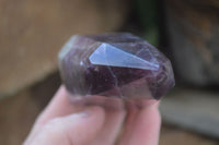 Polished Dark Chevron Amethyst Points x 3 From Zambia - Toprock Gemstones and Minerals 