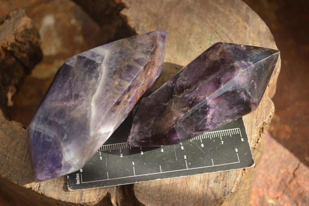 Polished Dream Amethyst Points  x 6 From Madagascar - Toprock Gemstones and Minerals 