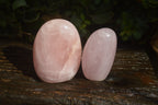 Polished Pink Rose Quartz Standing Free Forms x 2 From Antsirabe, Madagascar - Toprock Gemstones and Minerals 