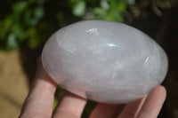 Polished Blue Girasol Rose Quartz Standing Free Forms x 2 From Madagascar - Toprock Gemstones and Minerals 