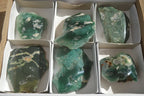 Polished On One Side Emerald Mtorolite Plates x 6 From Mutorashanga, Zimbabwe - Toprock Gemstones and Minerals 