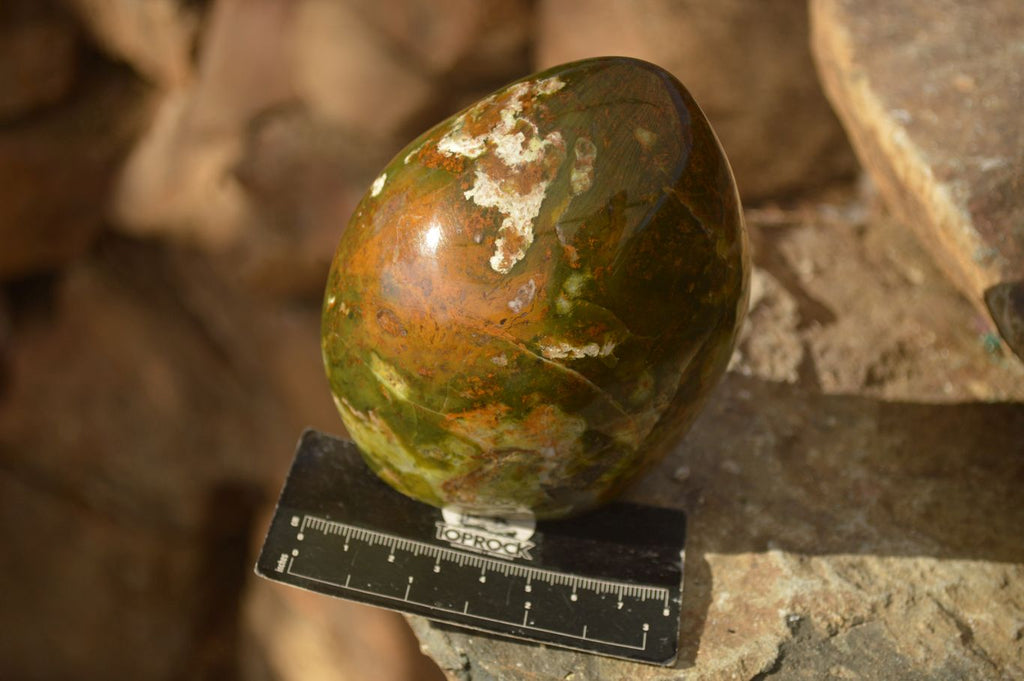 Polished  Green Opal Standing Free Forms  x 2 From Antsirabe, Madagascar - Toprock Gemstones and Minerals 
