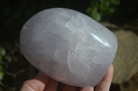 Polished Blue Girasol Rose Quartz Standing Free Forms x 2 From Madagascar - Toprock Gemstones and Minerals 