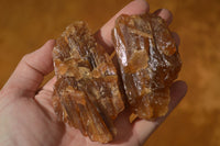 Natural Honey Aragonite Etched & Cobbed Pieces  x 12 From Namibia - Toprock Gemstones and Minerals 