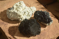 Natural Schorl Black Tourmaline Specimens x 3 From Erongo, Namibia