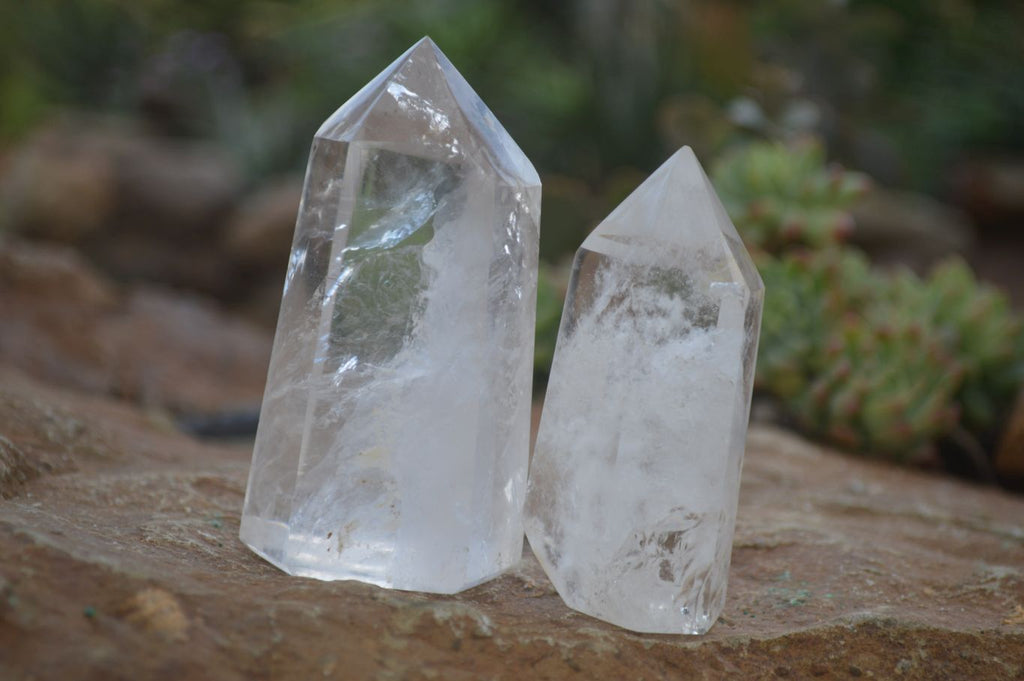 Polished Gorgeous Selection Of Clear Quartz Points x 12 From Madagascar - Toprock Gemstones and Minerals 