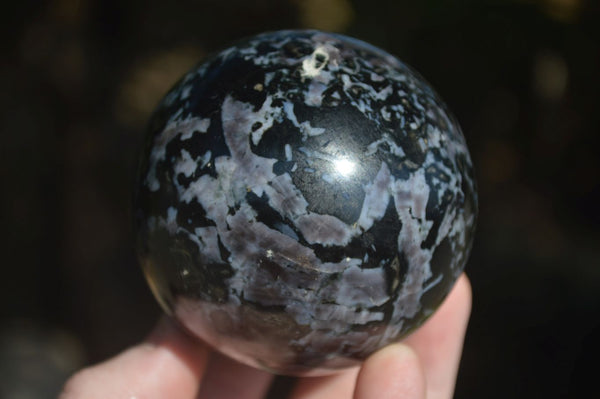 Polished Merlinite Gabbro Spheres  x 2 From Ambatondrazaka, Madagascar - Toprock Gemstones and Minerals 