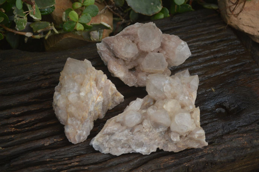 Natural Smokey Quartz Clusters x 3 From Luena, Congo - Toprock Gemstones and Minerals 
