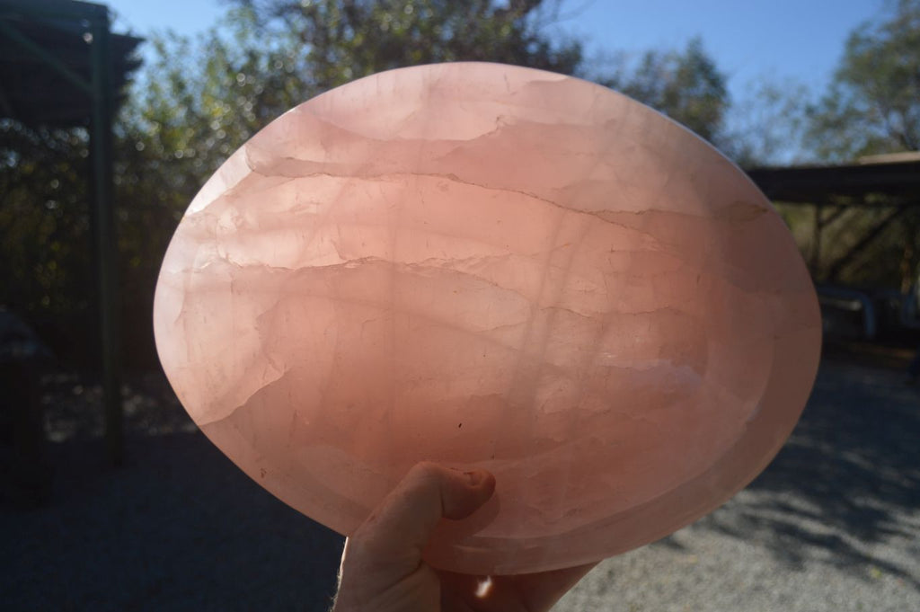 Polished Pink Rose Quartz Bowl x 1 From Ambatondrazaka, Madagascar - Toprock Gemstones and Minerals 