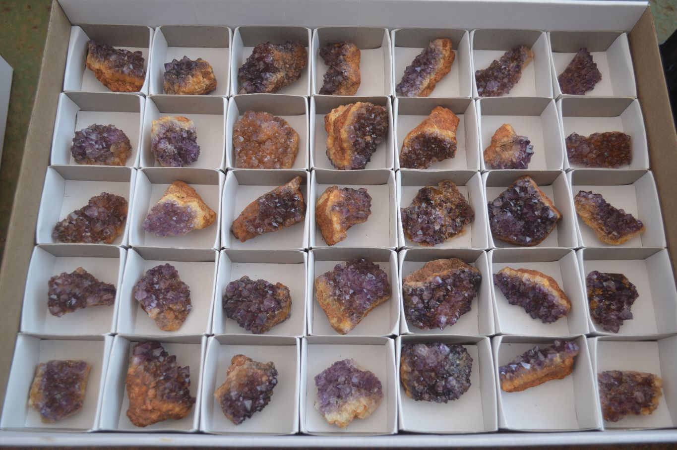 Natural Small Dark "Amethystos" Amethyst Clusters  x 35 From Kwaggafontein, South Africa - Toprock Gemstones and Minerals 