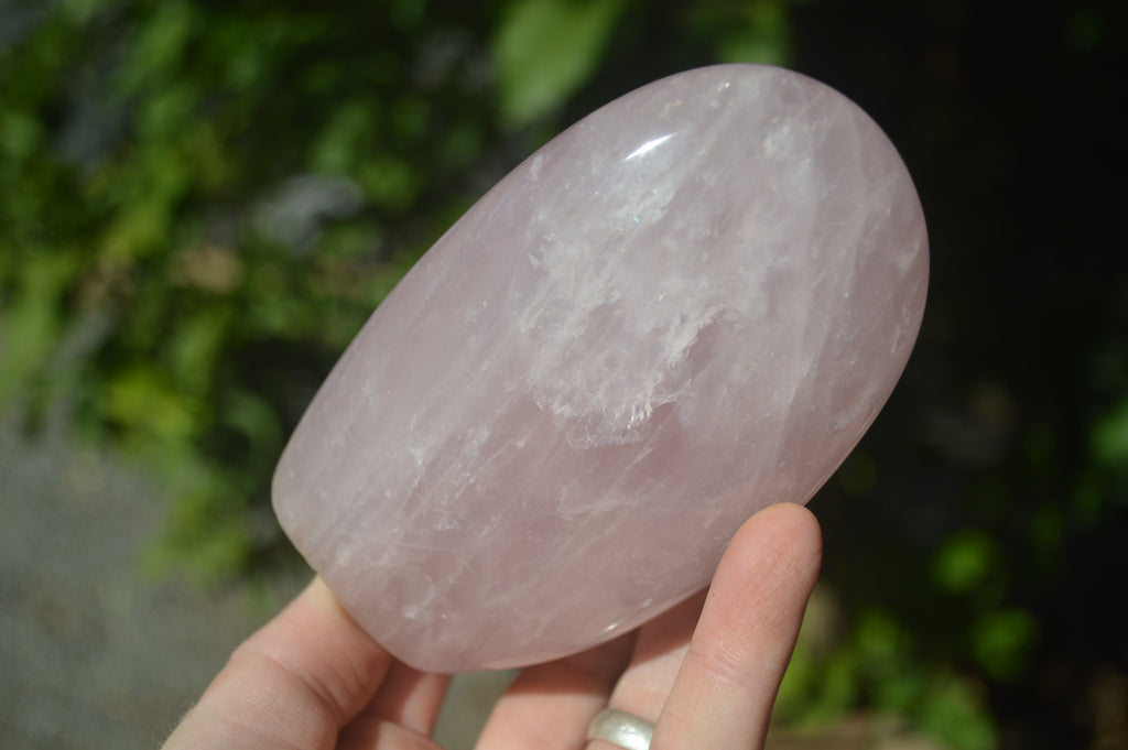 Polished Pink Rose Quartz Standing Free Forms x 2 From Antsirabe, Madagascar - Toprock Gemstones and Minerals 
