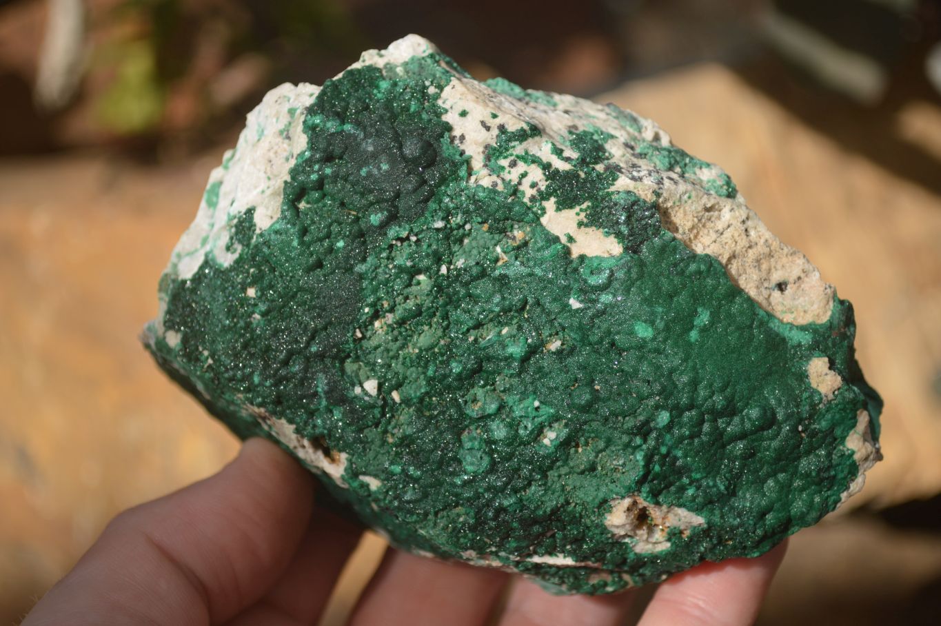 Natural Crystalline Malachite Specimens  x 3 From Congo - Toprock Gemstones and Minerals 