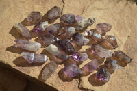 Natural Small Amethyst Window Quartz Crystals  x 35 From Chiredzi, Zimbabwe - Toprock Gemstones and Minerals 