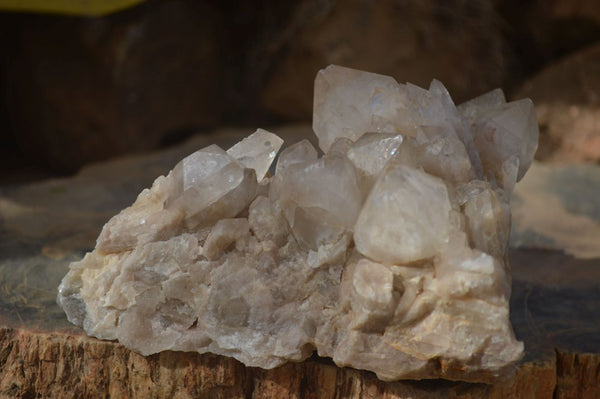 Natural Smokey Quartz Clusters x 3 From Luena, Congo - Toprock Gemstones and Minerals 