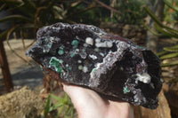 Natural Drusy Coated Ball Malachite On Dolomite Specimen  x 1 From Likasi, Congo - Toprock Gemstones and Minerals 