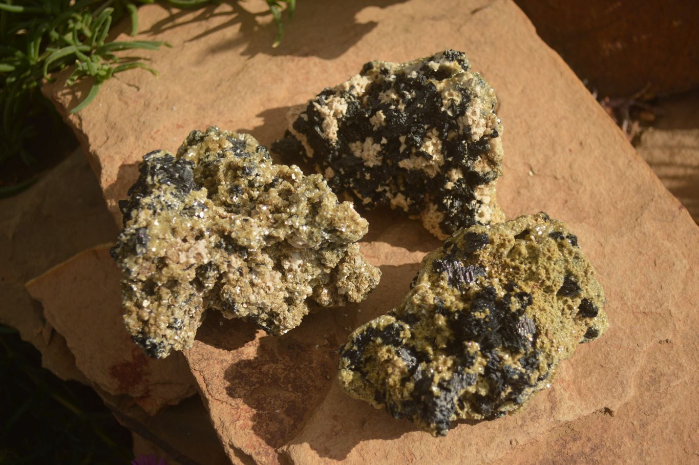 Natural Schorl Black Tourmaline Specimens  x 3 From Erongo, Namibia - Toprock Gemstones and Minerals 
