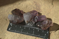 Natural Small Amethyst Window Quartz Crystals  x 35 From Chiredzi, Zimbabwe - Toprock Gemstones and Minerals 