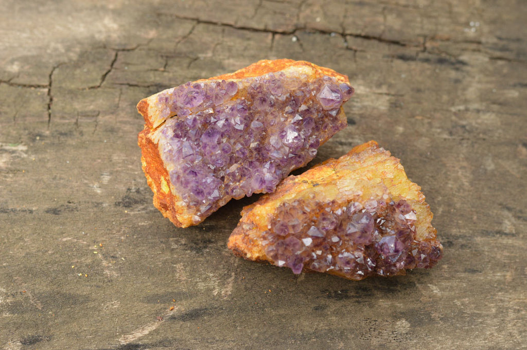 Natural Small Dark "Amethystos" Amethyst Clusters x 35 From Kwaggafontein, South Africa - TopRock