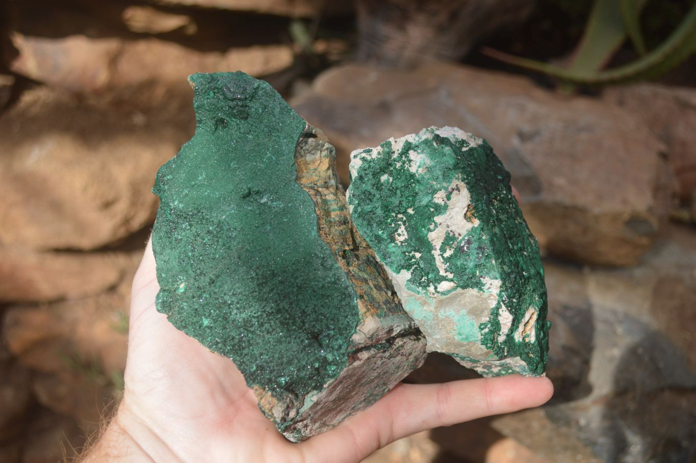Natural Crystalline Malachite Specimens  x 3 From Congo - Toprock Gemstones and Minerals 
