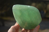 Polished  Green Fluorite Standing Free Forms  x 2 From Madagascar - Toprock Gemstones and Minerals 