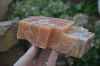 Natural New Sunset Orange Calcite Specimens  x 3 From Spitzkop, Namibia - Toprock Gemstones and Minerals 