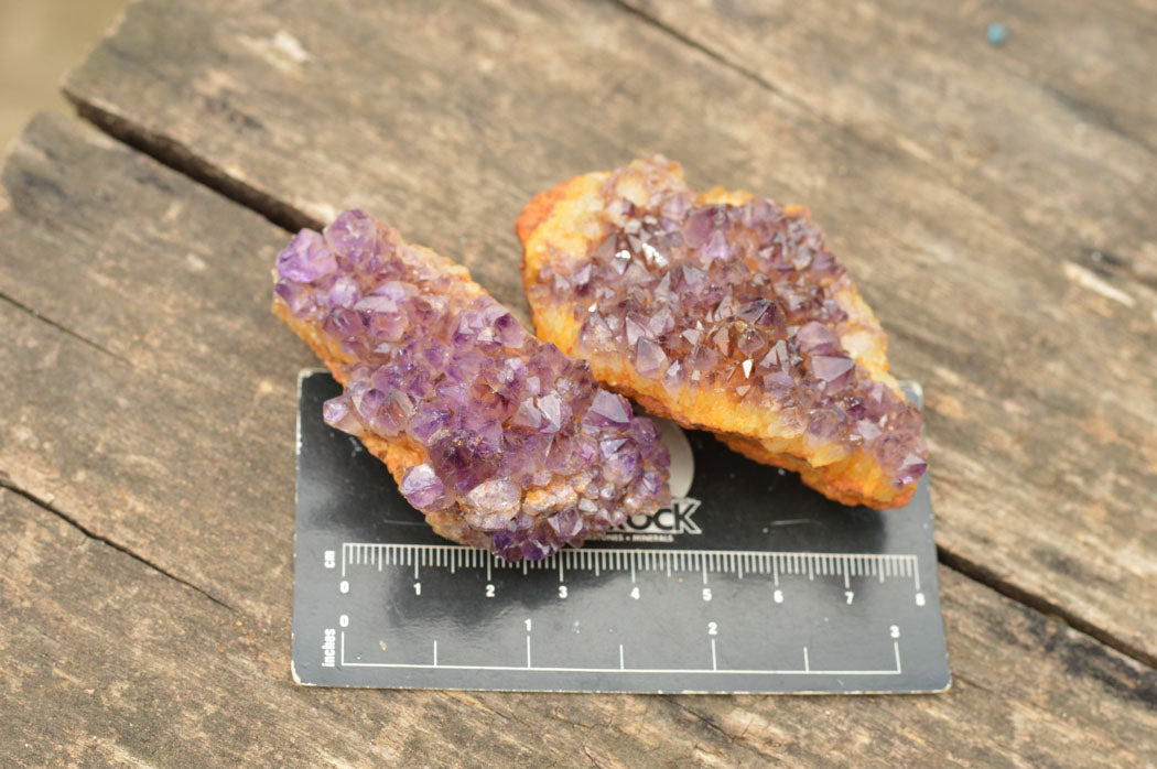 Natural Small Dark "Amethystos" Amethyst Clusters x 35 From Kwaggafontein, South Africa - TopRock