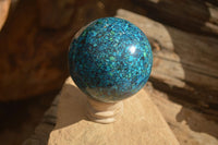Polished  Conglomerate Chrysocolla Sphere With Azurite & Malachite  x 1 From Congo - Toprock Gemstones and Minerals 