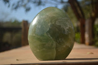 Polished  Green Fluorite Standing Free Forms  x 2 From Madagascar - Toprock Gemstones and Minerals 