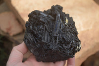 Natural Schorl Black Tourmaline Specimens x 2 From Erongo, Namibia