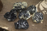 Natural Schorl Black Tourmaline Specimens  x 6 From Erongo, Namibia - Toprock Gemstones and Minerals 