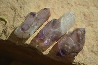 Natural Small Amethyst Window Quartz Crystals  x 35 From Chiredzi, Zimbabwe - Toprock Gemstones and Minerals 
