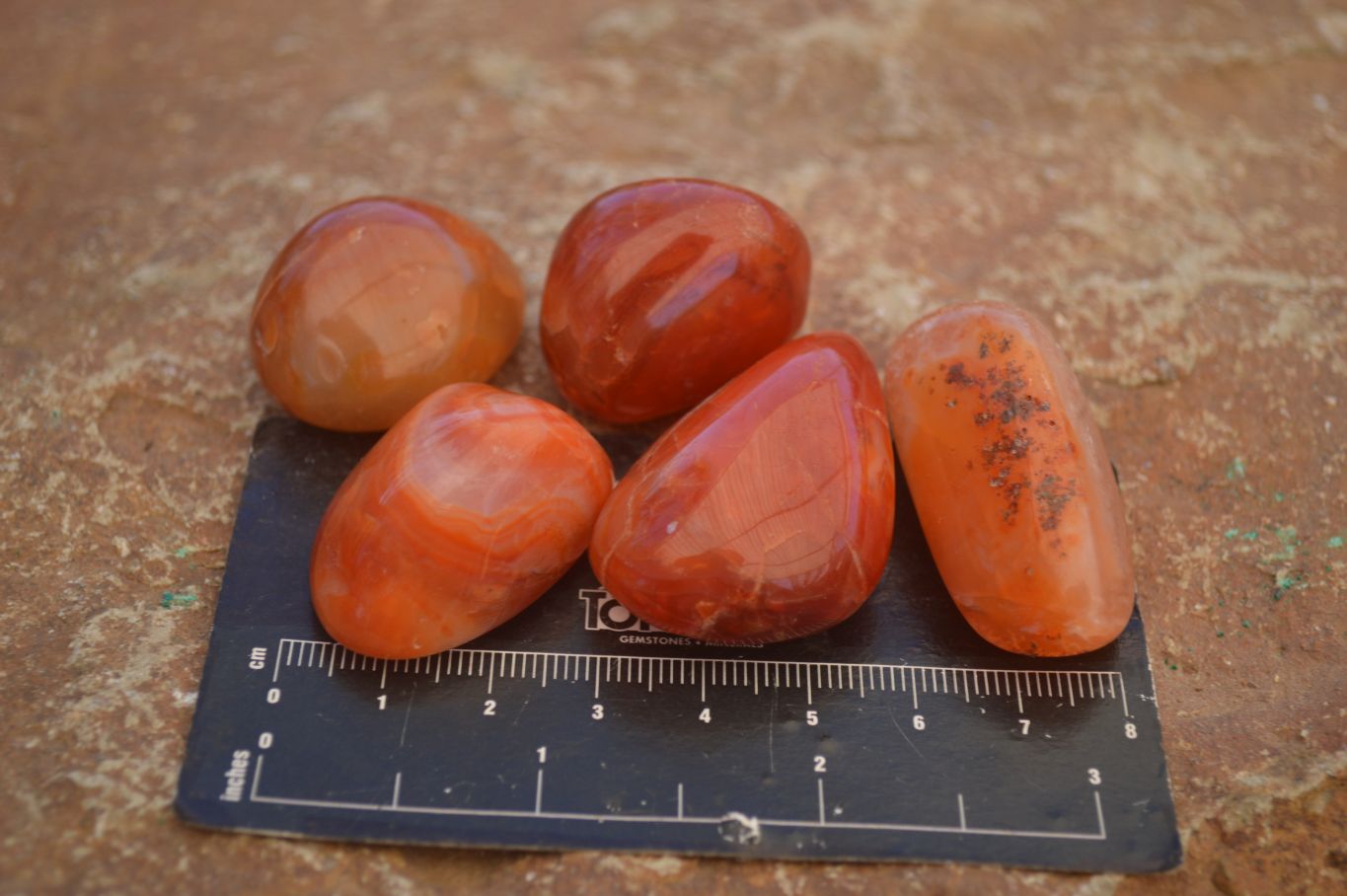 Polished  Carnelian Agate Tumble Stones  x 1 Kg Lot From Madagascar - Toprock Gemstones and Minerals 