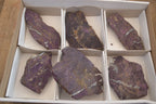 Polished  Metallic Purpurite Slices With Matte Finish x 6 From Erongo, Namibia - Toprock Gemstones and Minerals 