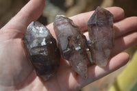 Natural Large Smokey Window Amethyst Specimens  x 6 From Chiredzi, Zimbabwe - Toprock Gemstones and Minerals 