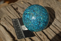 Polished  Conglomerate Chrysocolla Sphere With Azurite & Malachite  x 1 From Congo - Toprock Gemstones and Minerals 