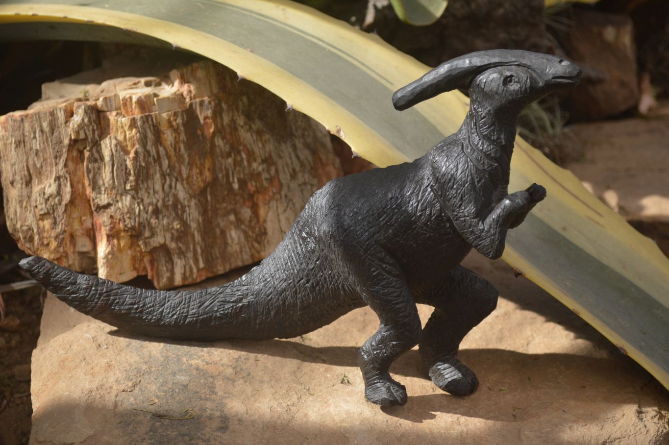 Polished Black Soapstone Dinosaur Carving x 1 From Zimbabwe - Toprock Gemstones and Minerals 