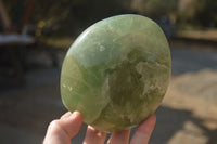 Polished  Green Fluorite Standing Free Forms  x 2 From Madagascar - Toprock Gemstones and Minerals 