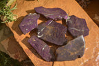 Polished  Metallic Purpurite Slices With Matte Finish x 6 From Erongo, Namibia - Toprock Gemstones and Minerals 