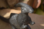 Polished Black Soapstone Dinosaur Carving x 1 From Zimbabwe - Toprock Gemstones and Minerals 