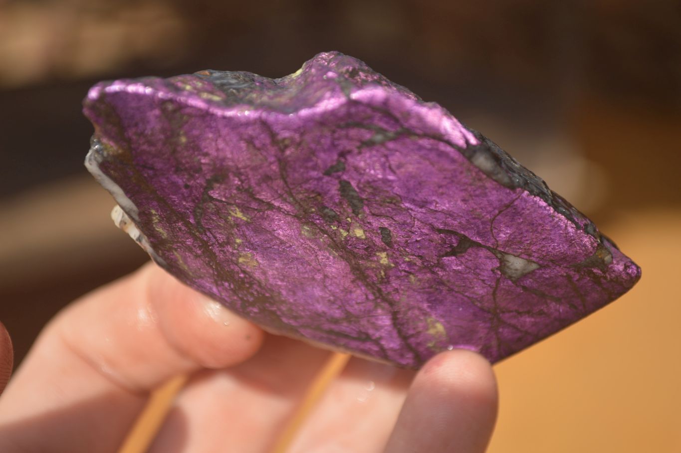 Polished  Metallic Purpurite Slices With Matte Finish x 6 From Erongo, Namibia - Toprock Gemstones and Minerals 