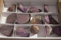 Polished  Metallic Purpurite Slices With Matte Finish x 13 From Erongo, Namibia - Toprock Gemstones and Minerals 