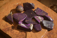 Polished  Metallic Purpurite Slices With Matte Finish x 13 From Erongo, Namibia - Toprock Gemstones and Minerals 