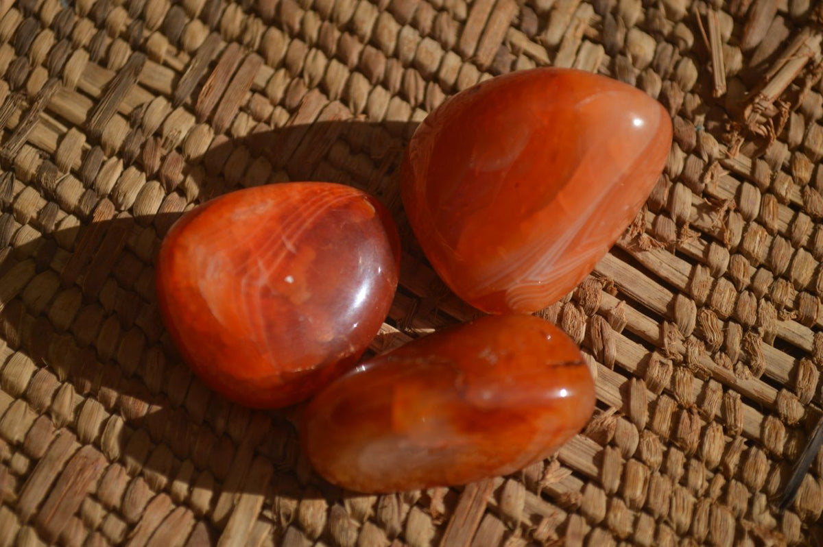 Polished  Carnelian Agate Tumble Stones  x 1 Kg Lot From Madagascar - Toprock Gemstones and Minerals 