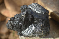 Natural Schorl Black Tourmaline Specimens x 2 From Erongo, Namibia