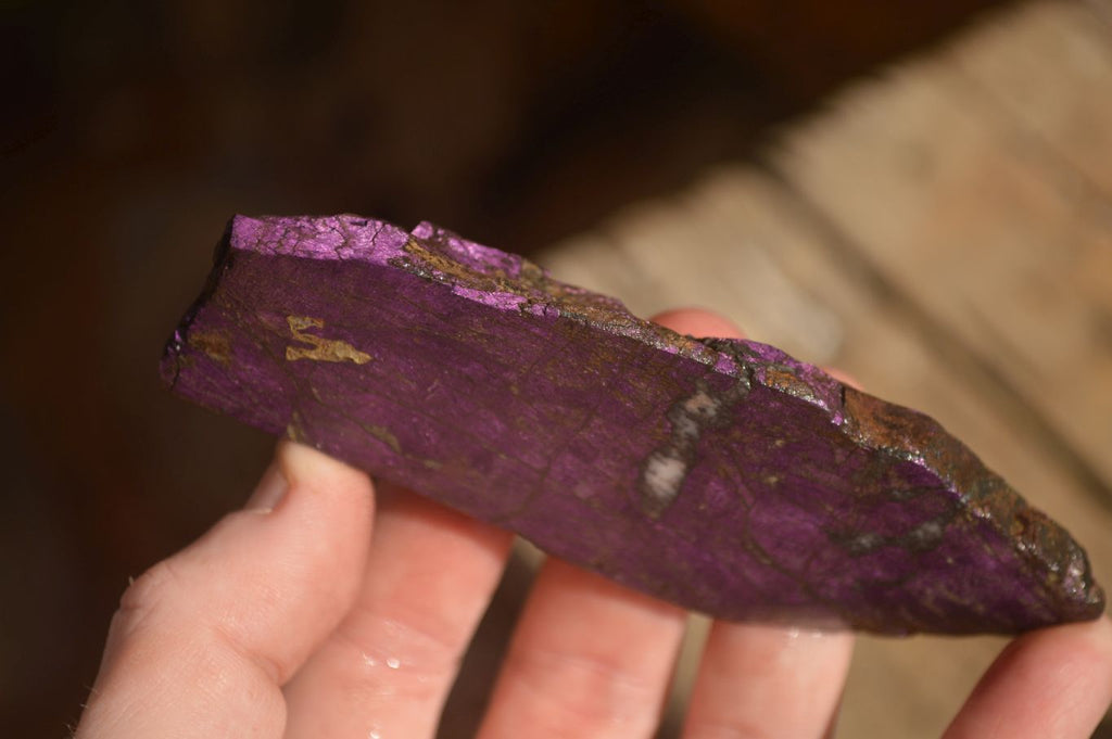 Polished  Metallic Purpurite Slices With Matte Finish x 6 From Erongo, Namibia - Toprock Gemstones and Minerals 
