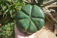 Polished Green Verdite Pumpkin Carving x 1 From Zimbabwe - Toprock Gemstones and Minerals 