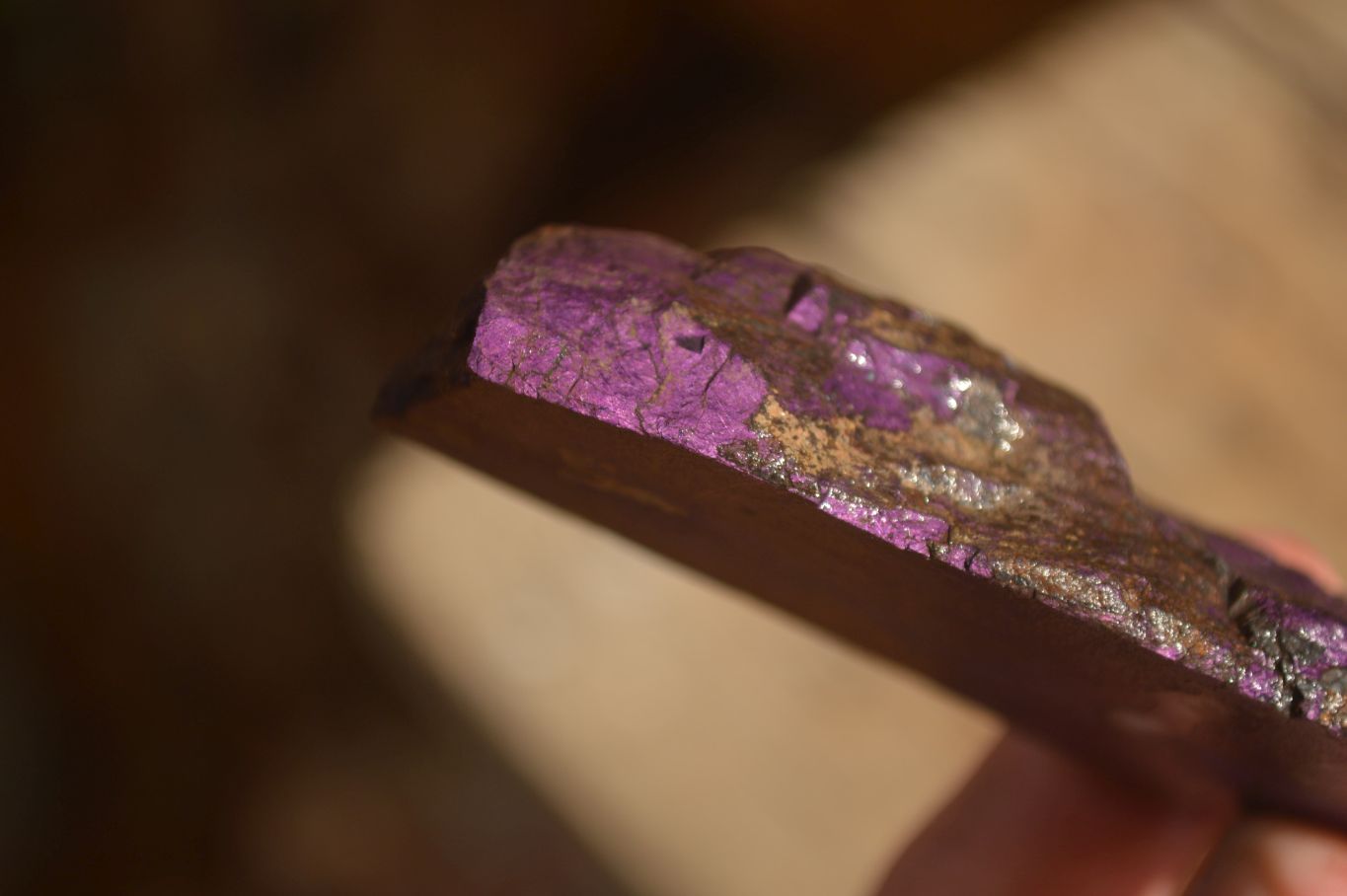 Polished  Metallic Purpurite Slices With Matte Finish x 6 From Erongo, Namibia - Toprock Gemstones and Minerals 